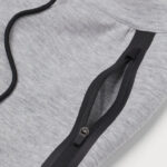 custom design heather grey sweatsuits cotton fleece