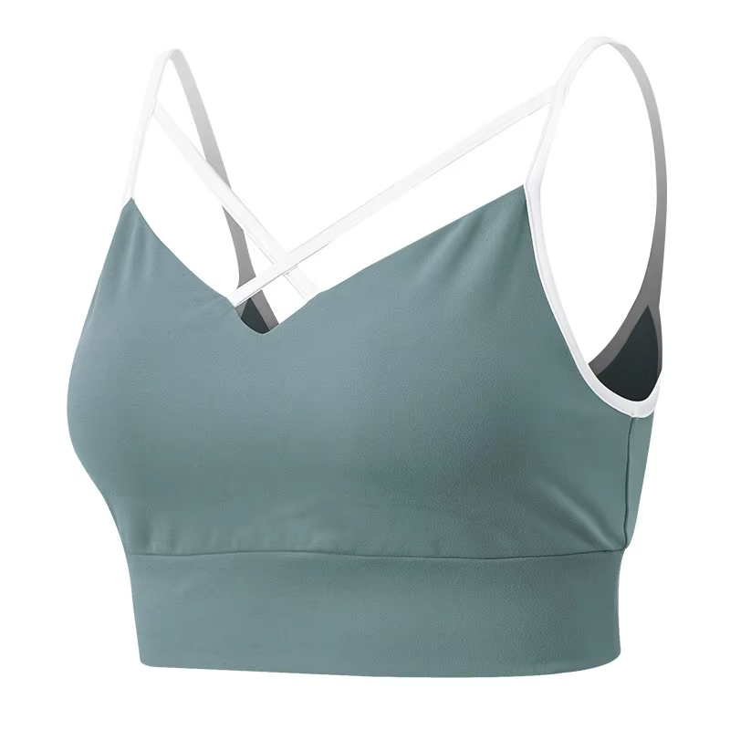 Custom Halter Neck Fitness Bra Top for Women Gym Yoga Sportswear Activewear Supplier (4)