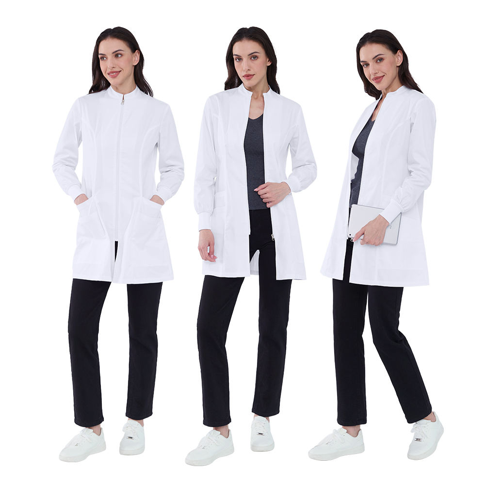 Wholesale Hospital Medical Labcoat Doctor Jacket Uniform Male Female Doctors White Coat Men Lab OEM Service Dental White Coat (4)
