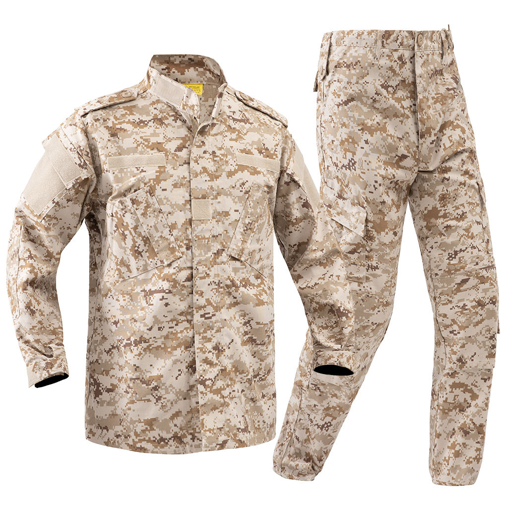 Wholesale Security Tactical Camouflage Uniform Tactical Training Uniform Khaki Waterproof Tactical Uniform (2)